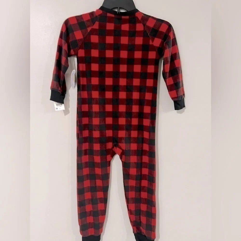 Matching Toddler, Little & Big Kids 1-Pc.Red Check  Family Pajamas XS4-5 Holiday